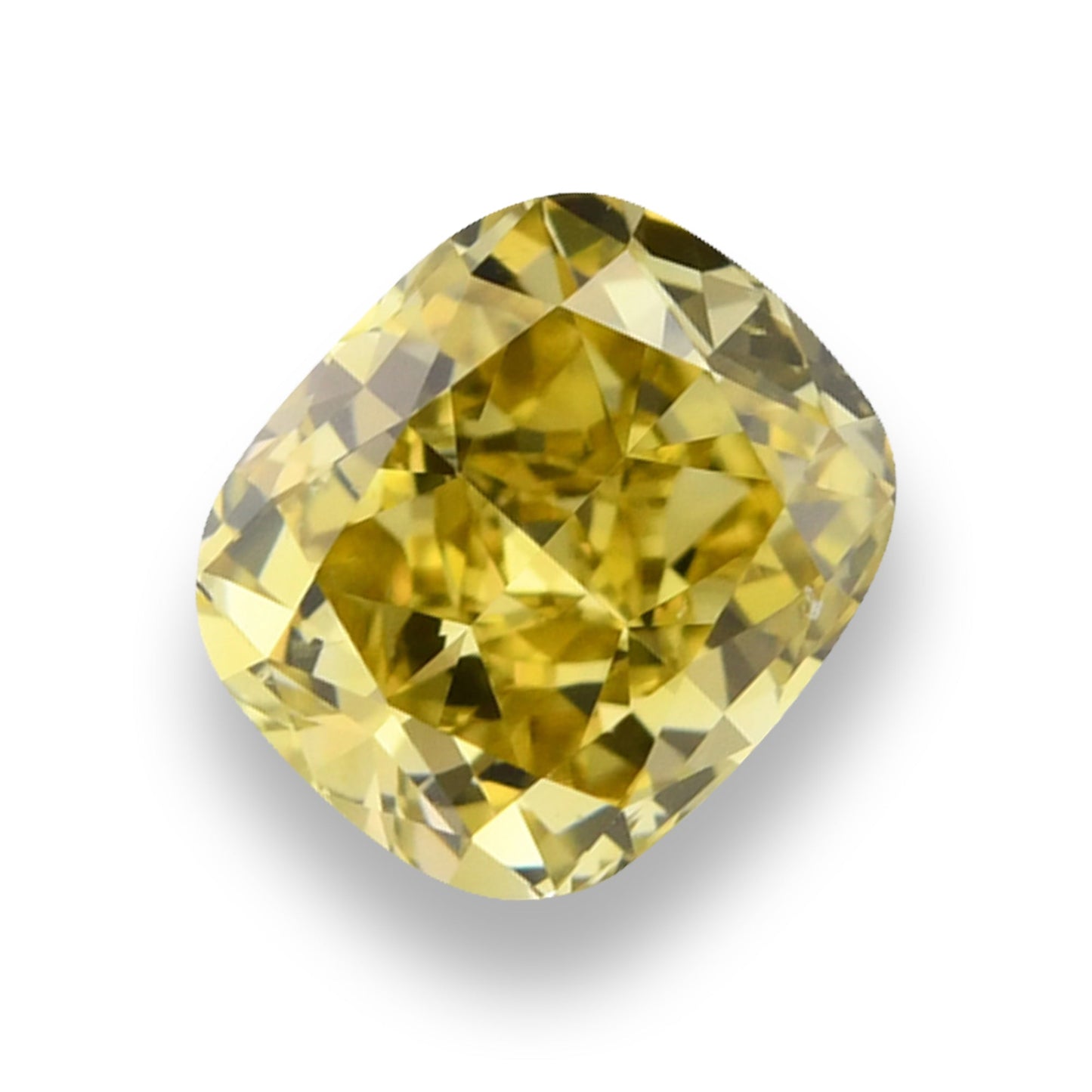 0,59 Karat Fancy Deep Brownish Yellow Cushion Diamond SI1 GIA
