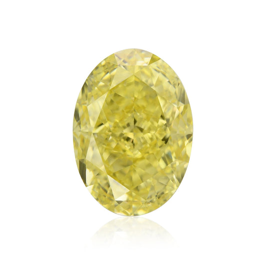 2.01 Carat Fancy Intense Yellow Oval Diamond VS1 GIA