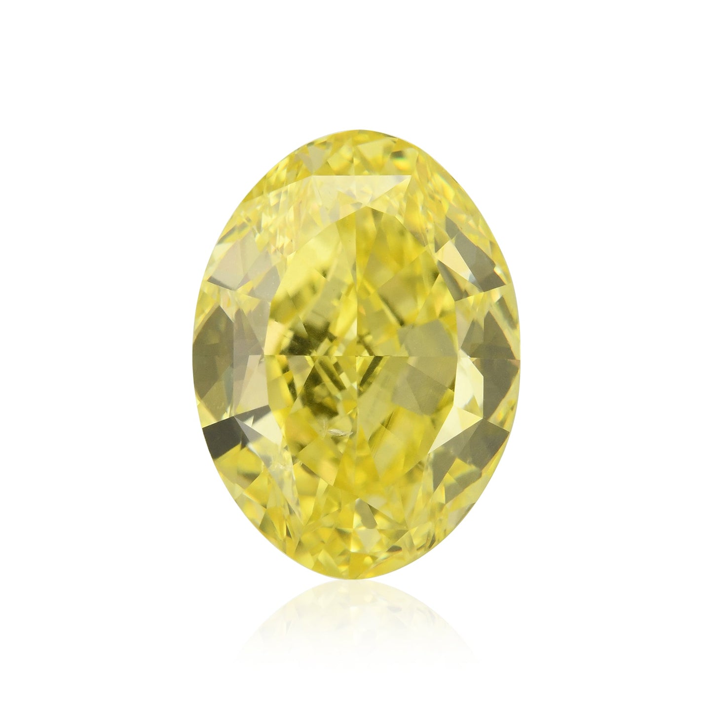 2,01 Karat Fancy Intense Yellow Oval Diamond SI1 GIA