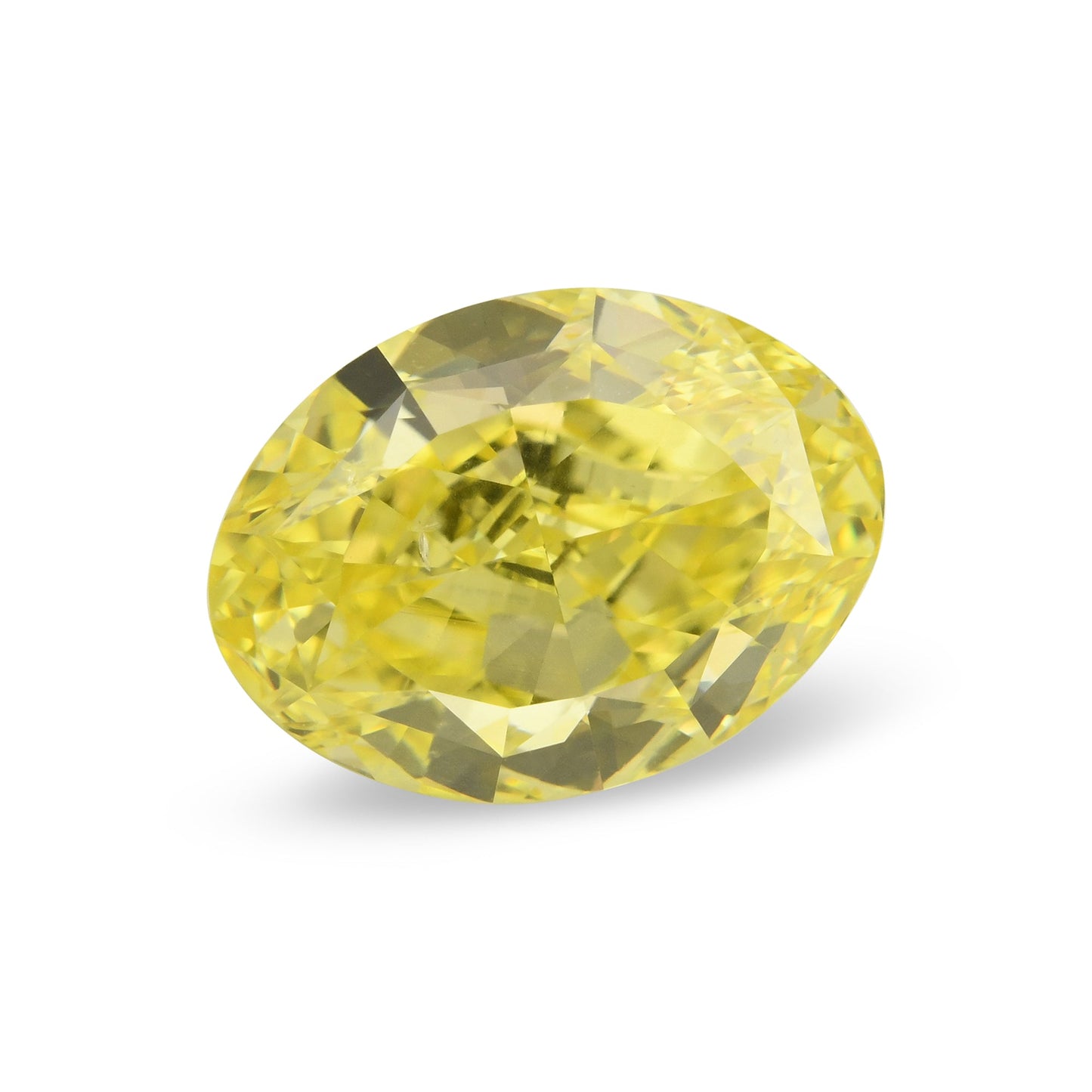 2,01 Karat Fancy Intense Yellow Oval Diamond SI1 GIA