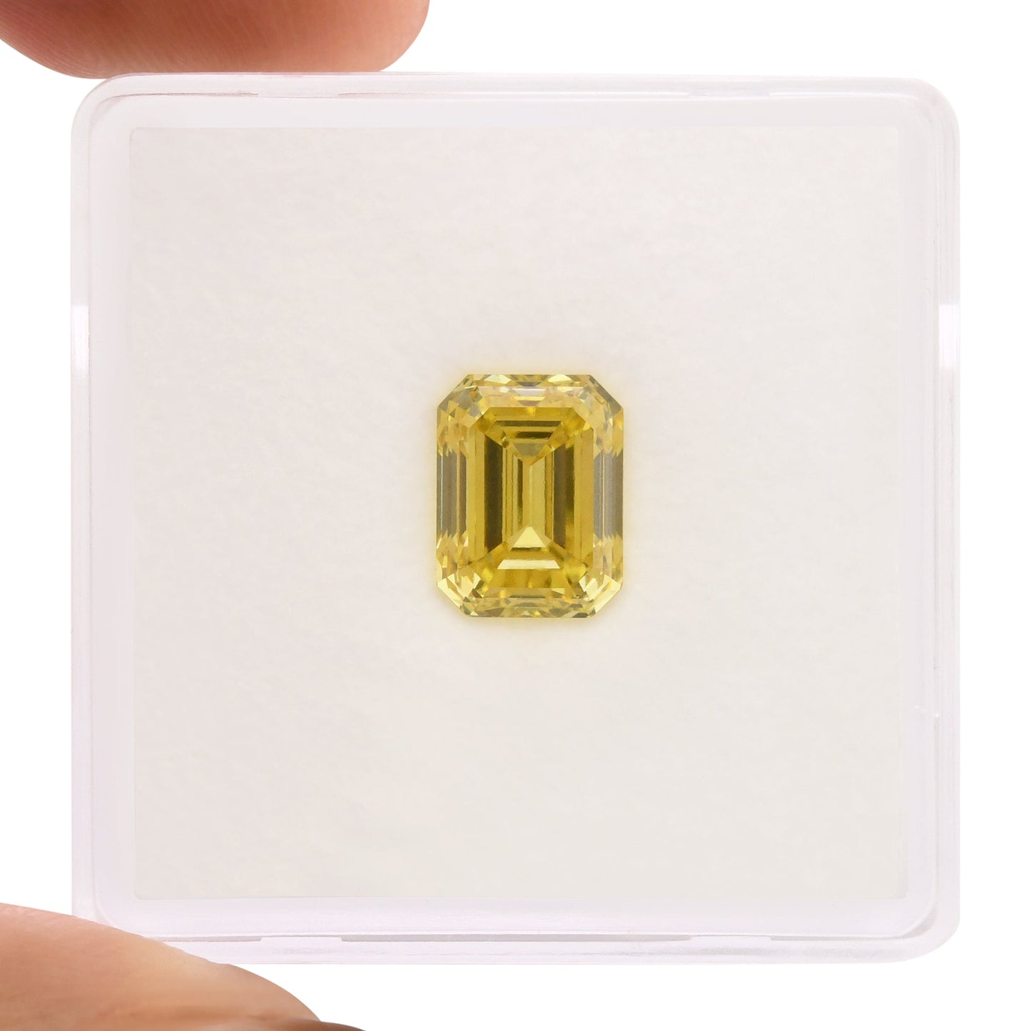 2,01 Karat Fancy Vivid Yellow Emerald Diamond VS1 GIA