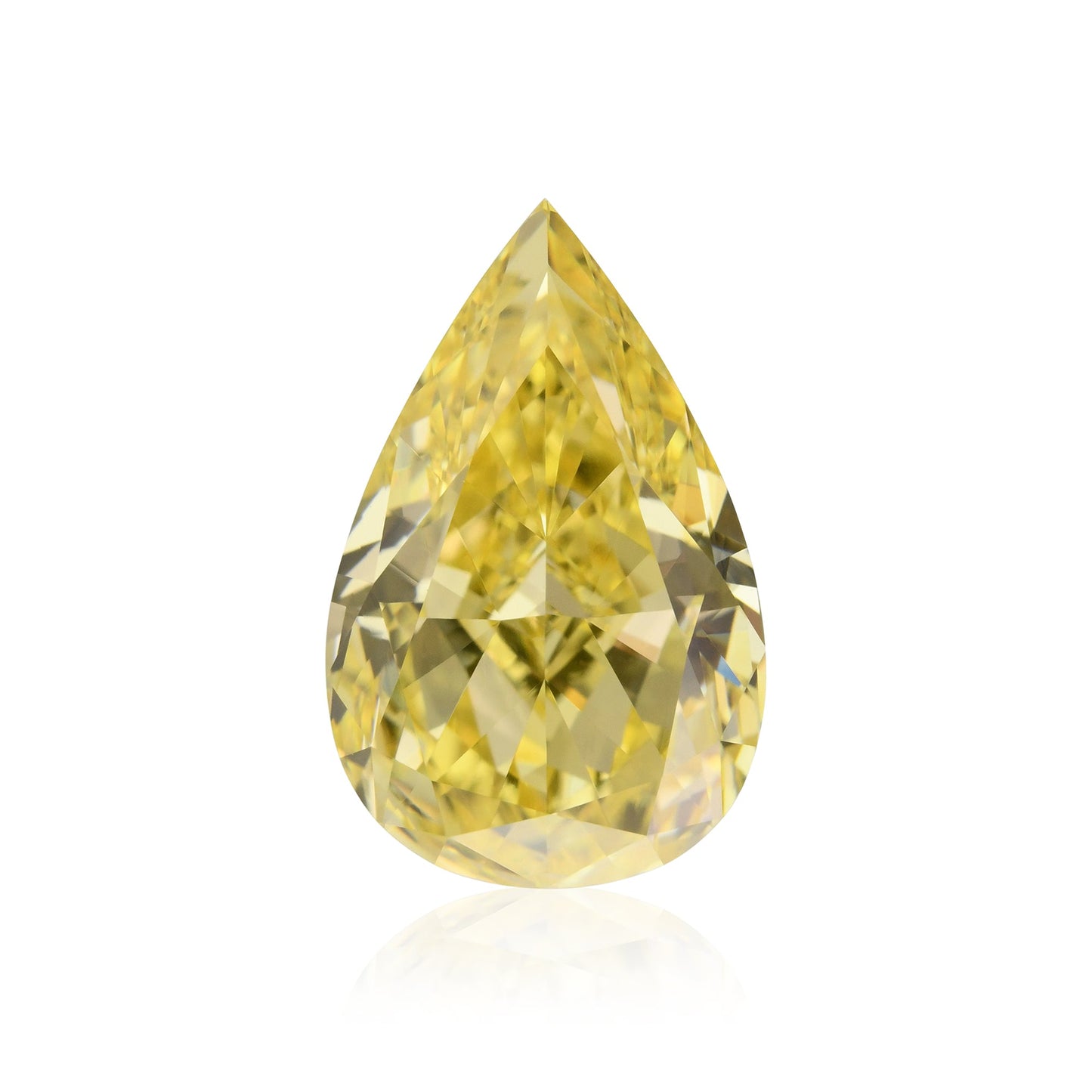 2.01 Carat Fancy Vivid Yellow Pear Diamond VS1 GIA
