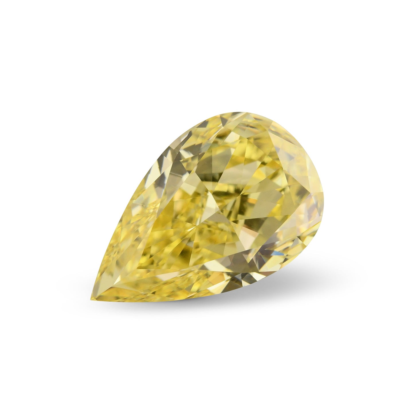 2.01 Carat Fancy Vivid Yellow Pear Diamond VS1 GIA