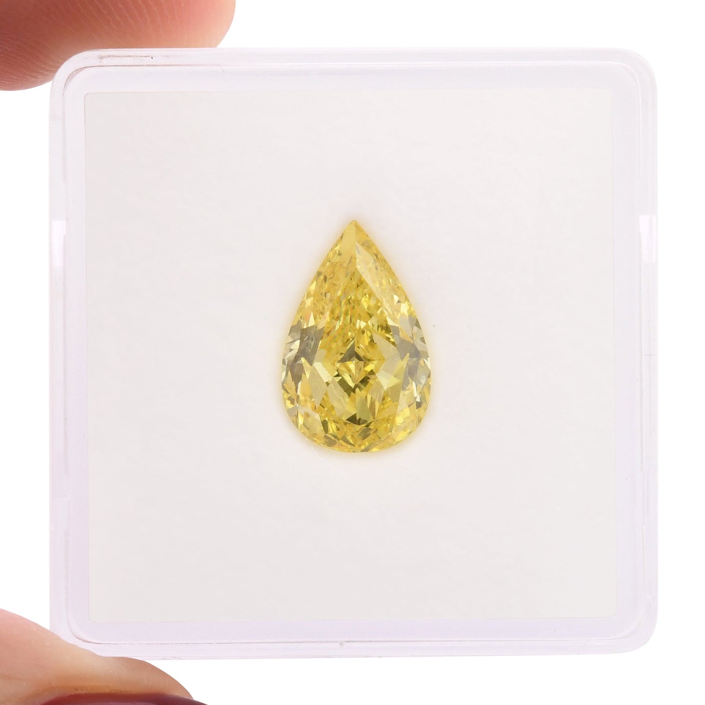2.01 Carat Fancy Vivid Yellow Pear Diamond VS1 GIA