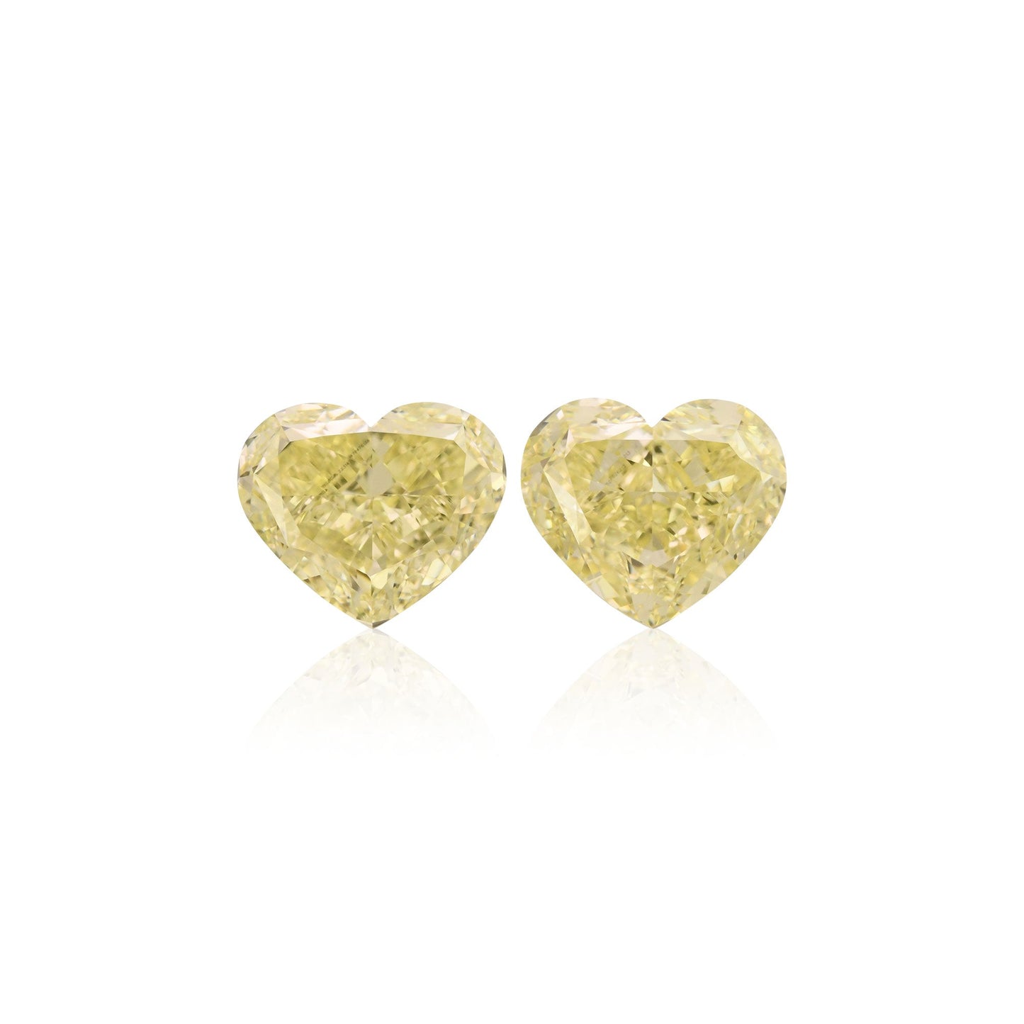 2.02 Carat Fancy Light Yellow Heart Diamonds VS1 GIA