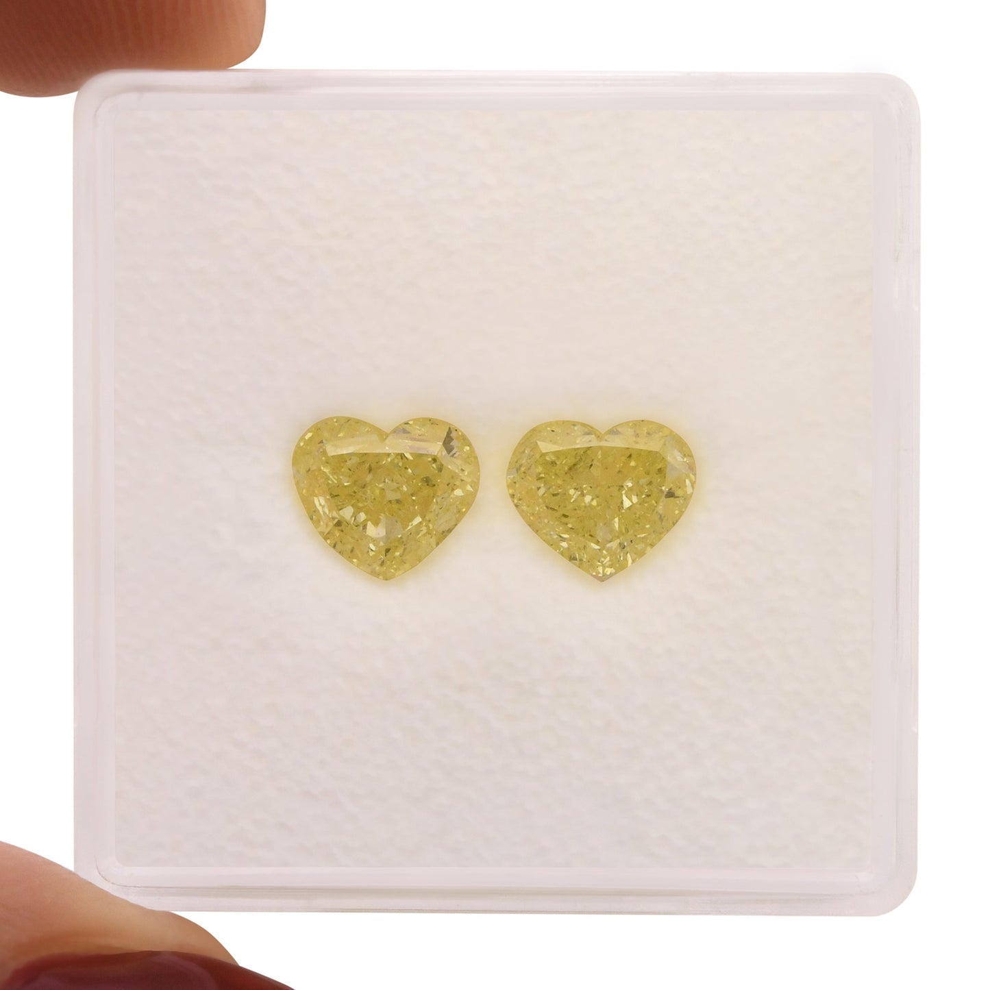 2.02 Carat Fancy Light Yellow Heart Diamonds VS1 GIA