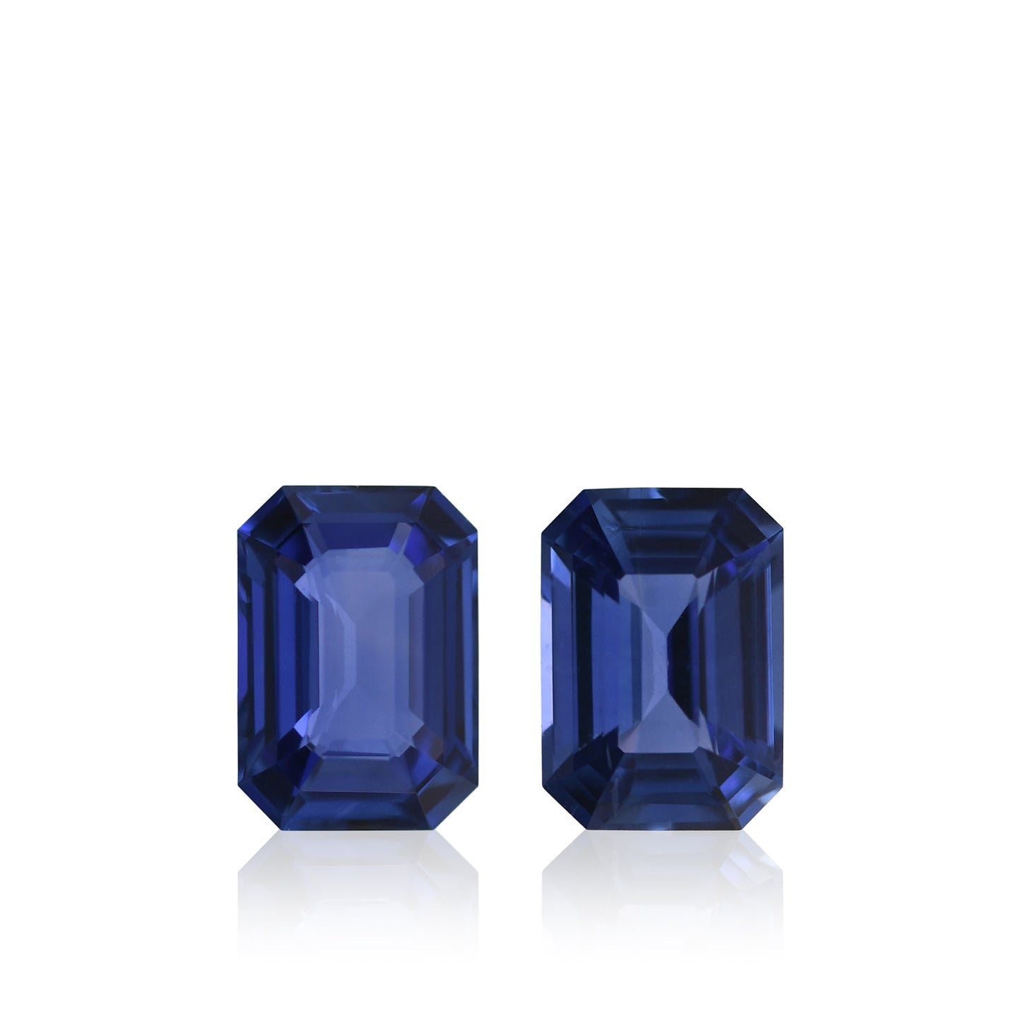 2,03 Karat blaue Smaragd-Saphire aus Sri Lanka (Paar)