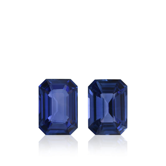 2,03 Karat blaue Smaragd-Saphire aus Sri Lanka (Paar)