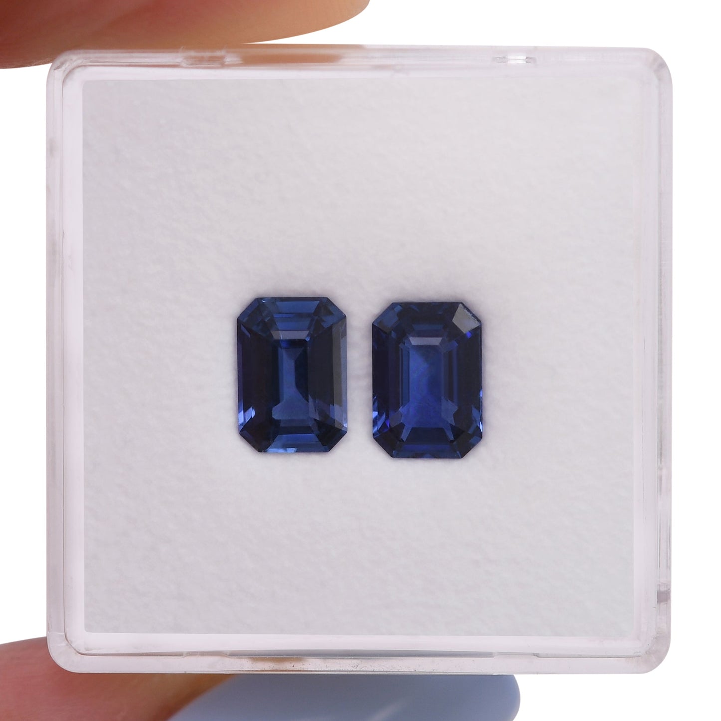 2,03 Karat blaue Smaragd-Saphire aus Sri Lanka (Paar)