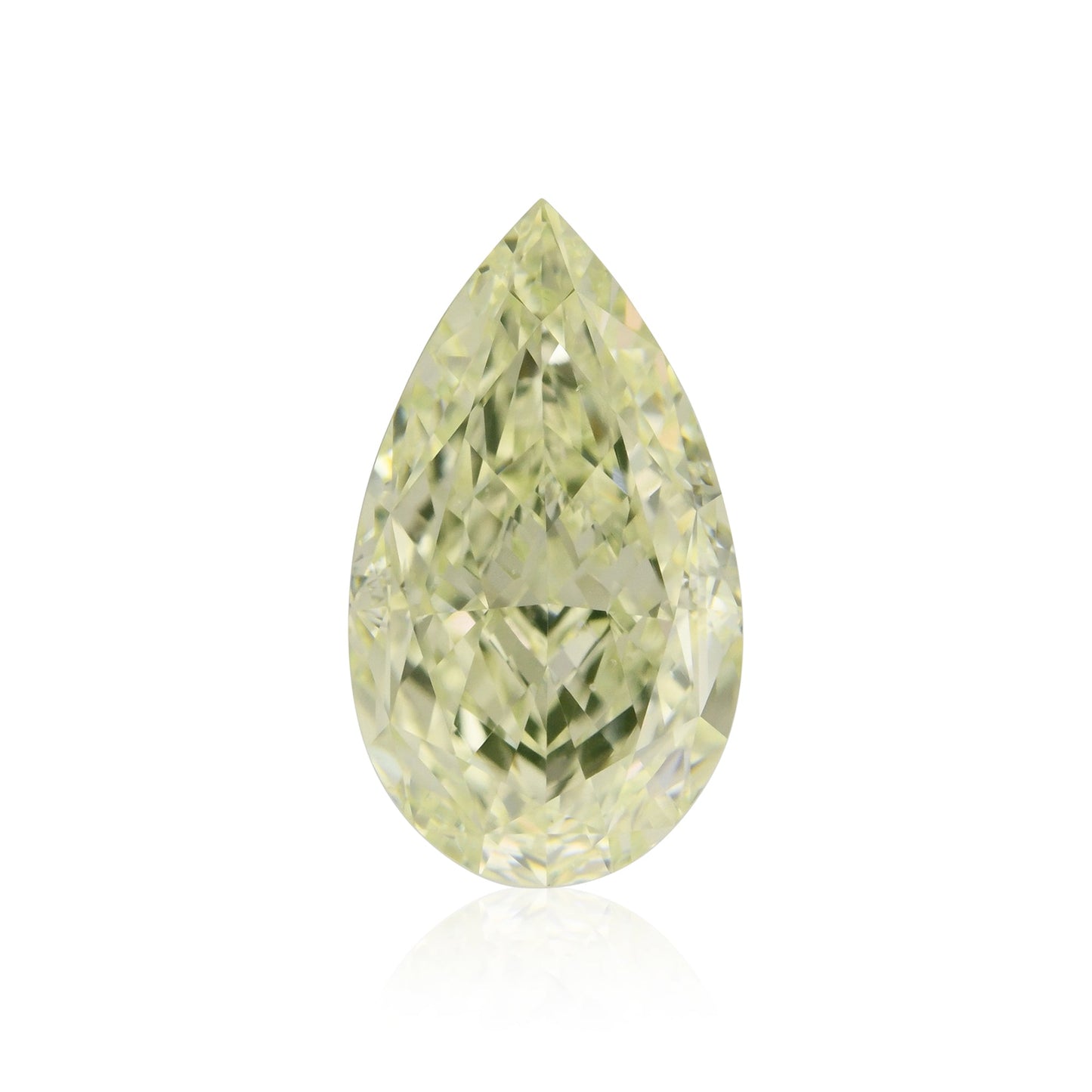 2,04 Karat Fancy Light Yellow Green Birnenförmiger Diamant VS2 GIA
