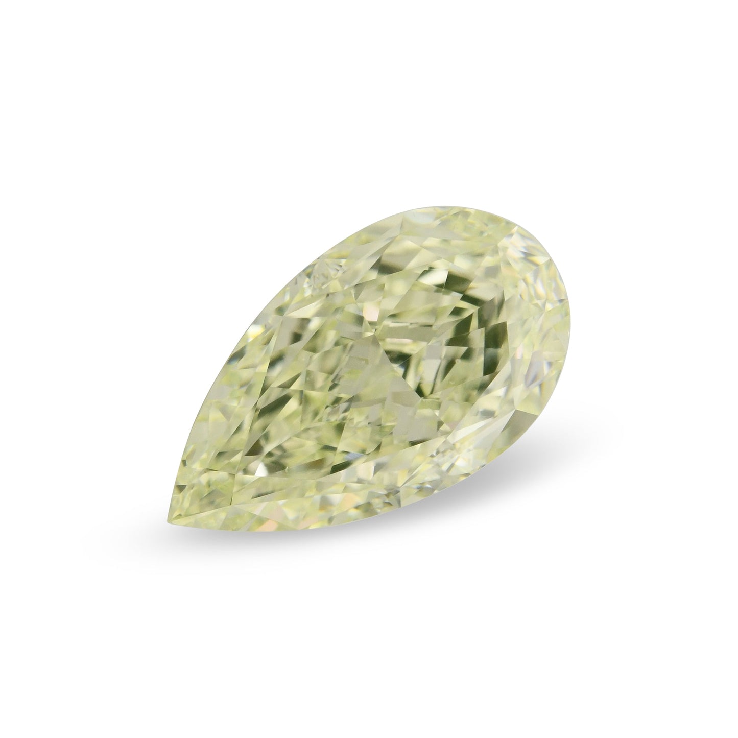 2,04 Karat Fancy Light Yellow Green Birnenförmiger Diamant VS2 GIA