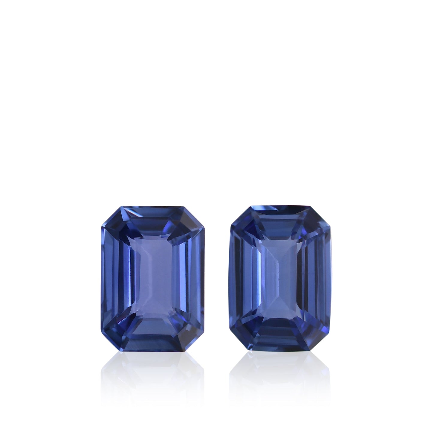 2,04 Karat blaue Smaragd-Saphire aus Sri Lanka (Paar)