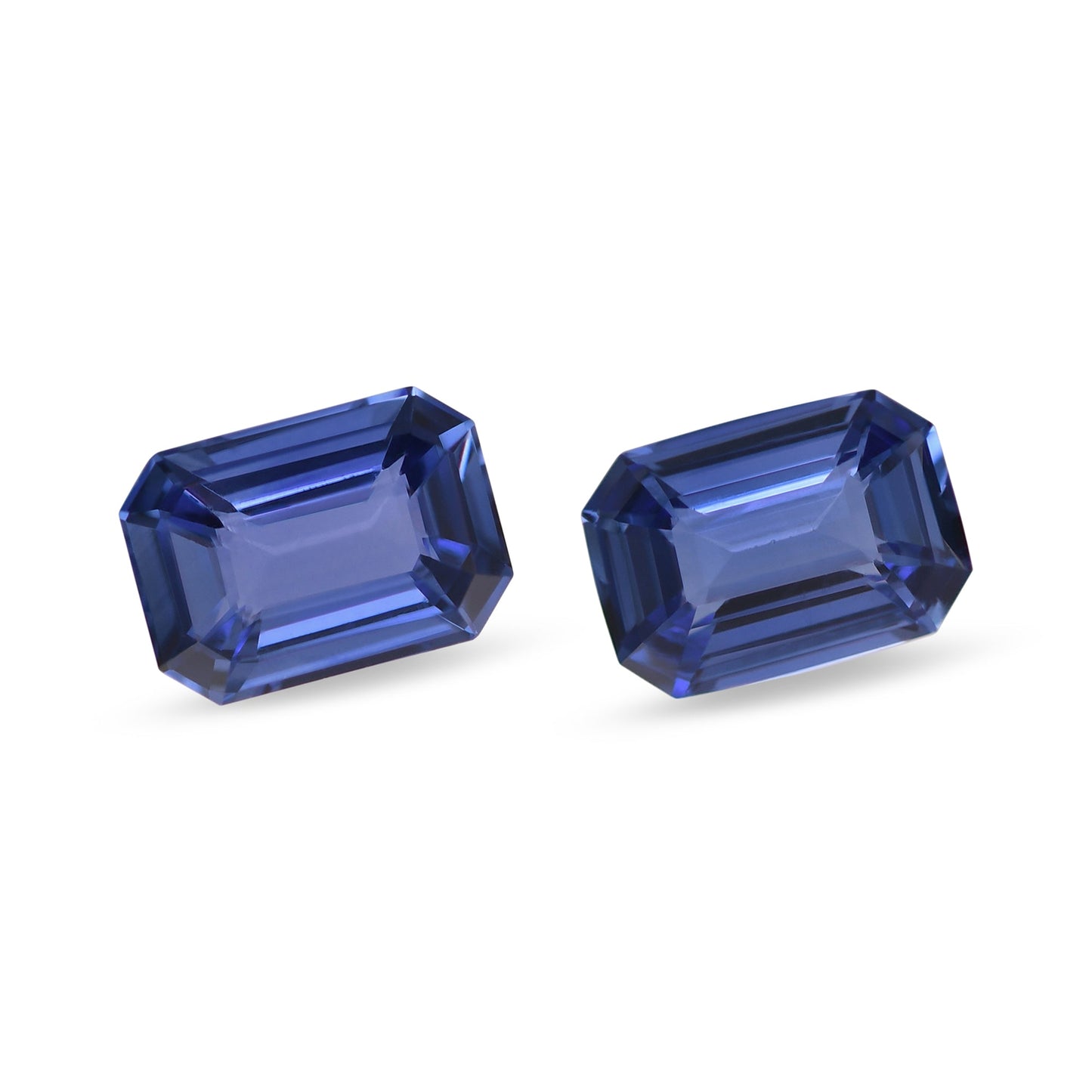 2,04 Karat blaue Smaragd-Saphire aus Sri Lanka (Paar)