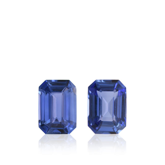 2,06 Karat blaue Smaragd-Saphire aus Sri Lanka (Paar)