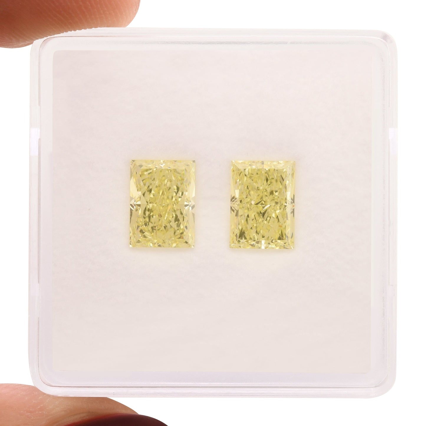 2,07 Karat hellgelbe Prinzessdiamanten, VS2, GIA