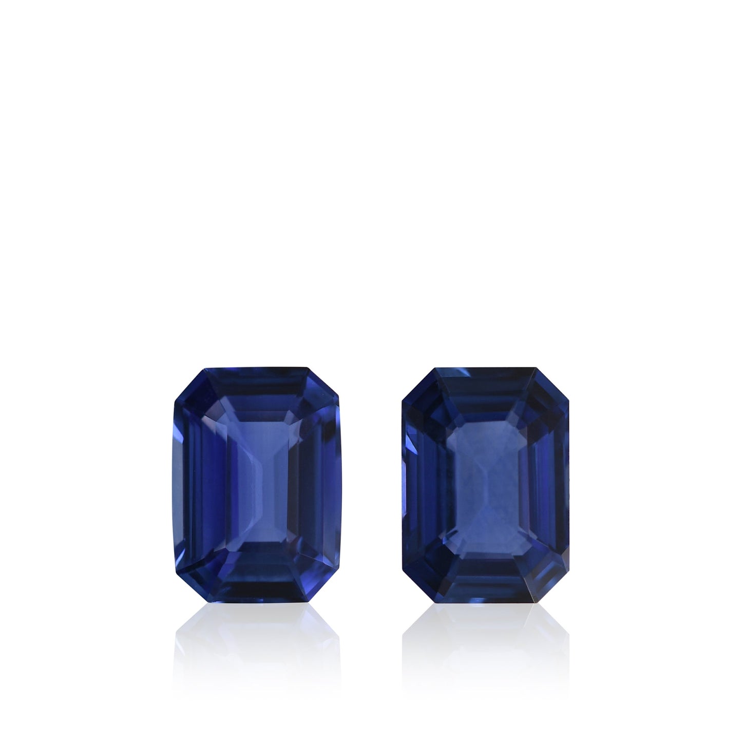 2,08 Karat blaue Smaragd-Saphire aus Sri Lanka (Paar)