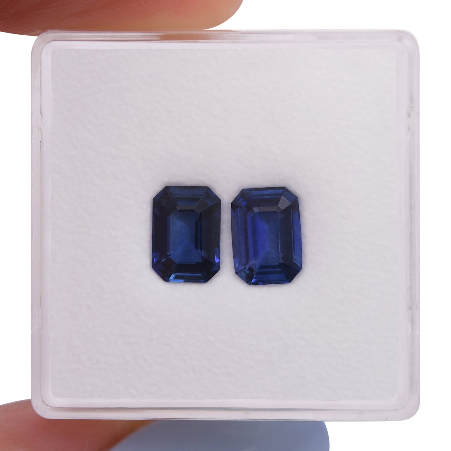 2,08 Karat blaue Smaragd-Saphire aus Sri Lanka (Paar)