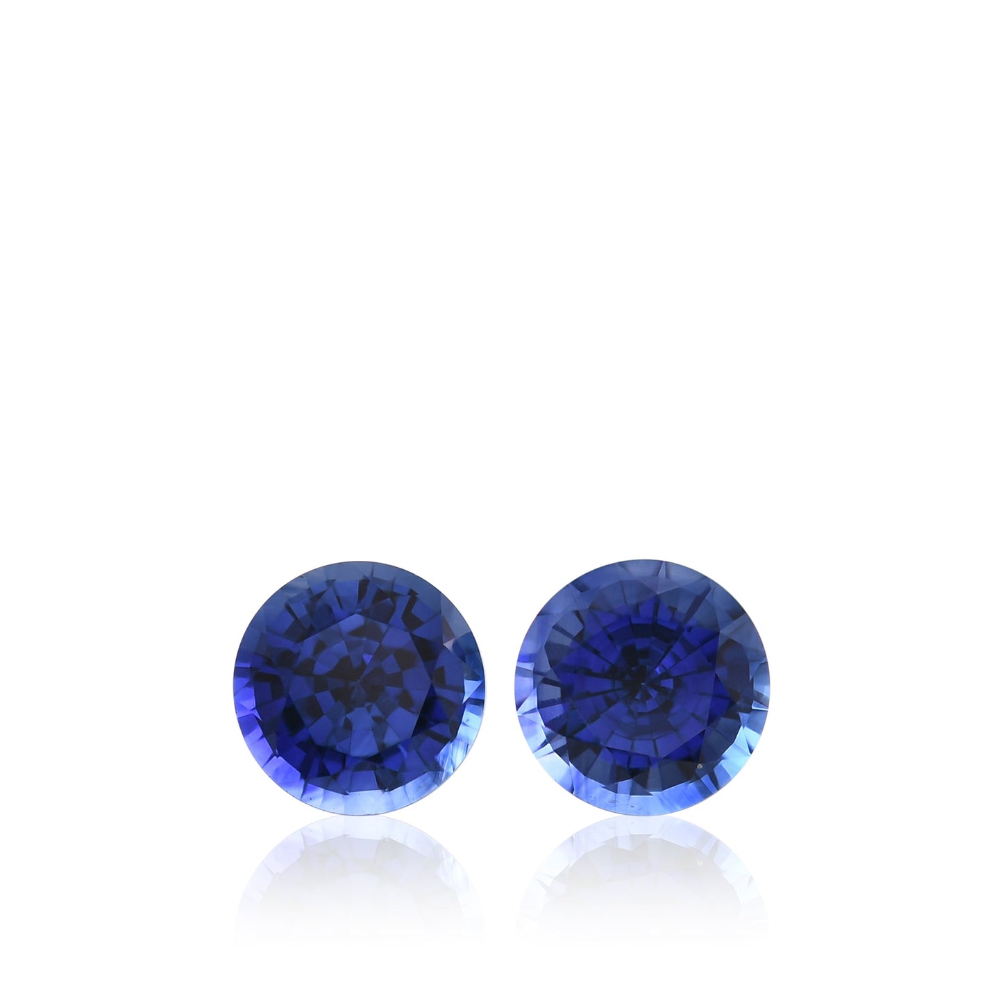 2,10 Karat blauer runder Saphir aus Sri Lanka