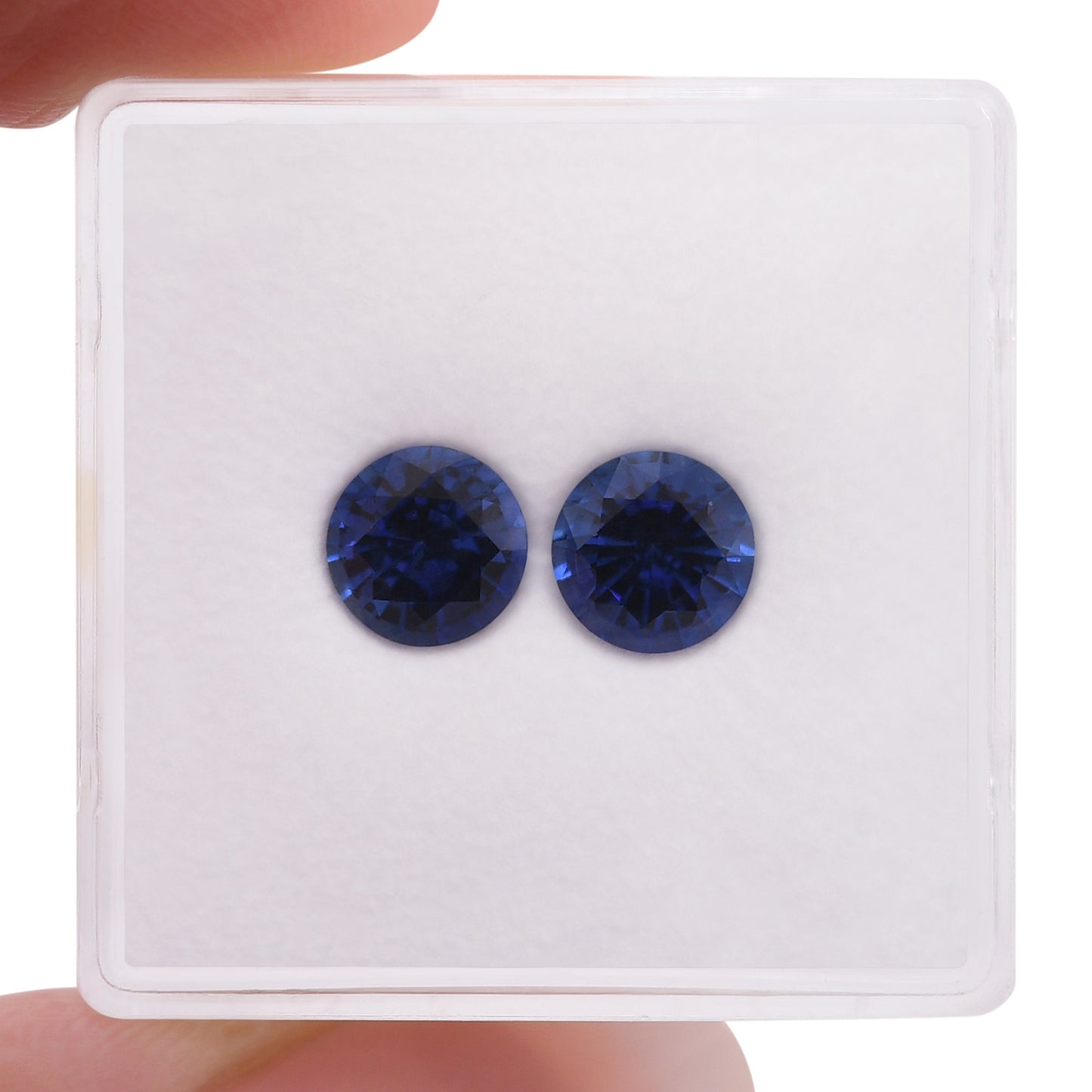 2,10 Karat blauer runder Saphir aus Sri Lanka