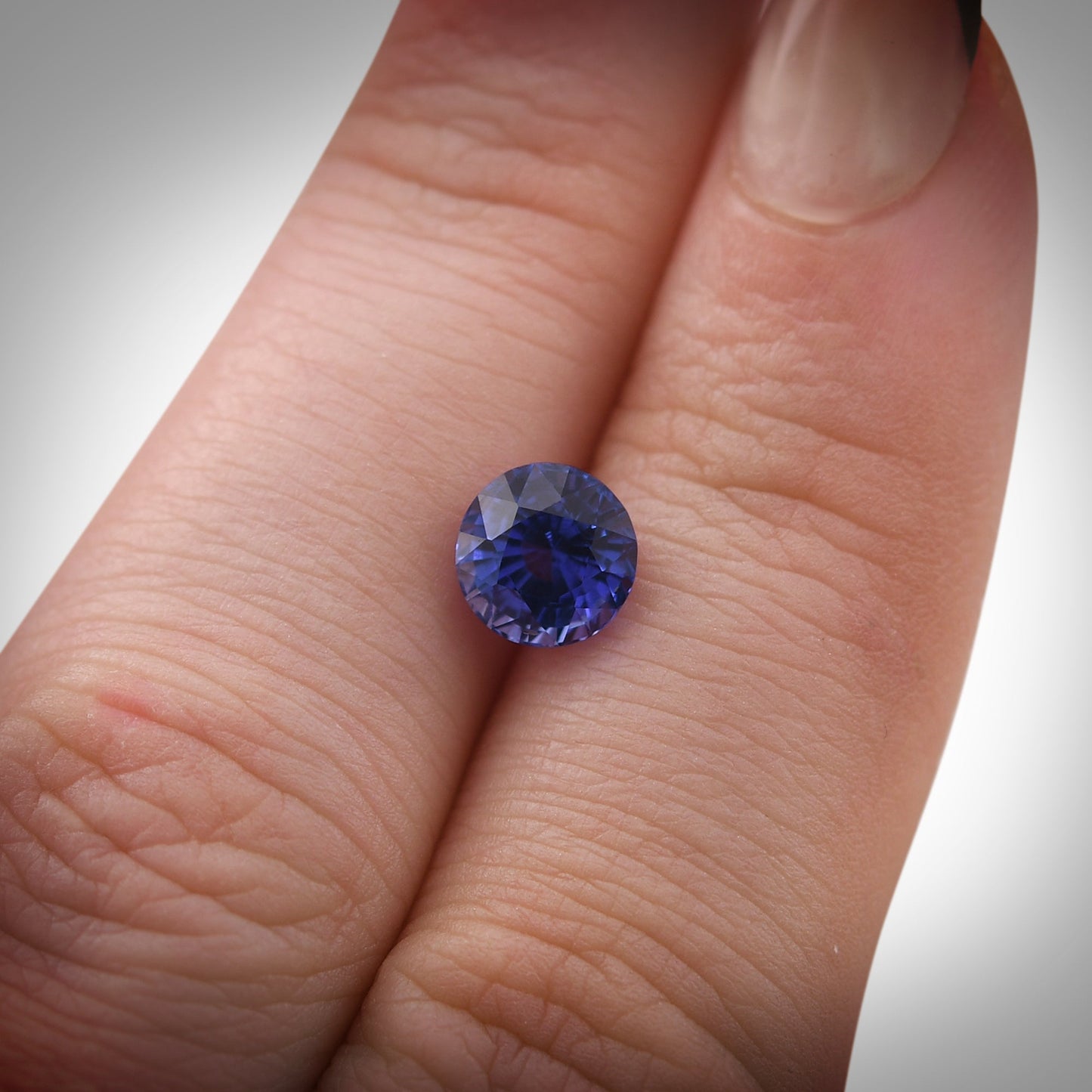 2,15 Karat blauer runder Saphir aus Sri Lanka, GIA-geprüft