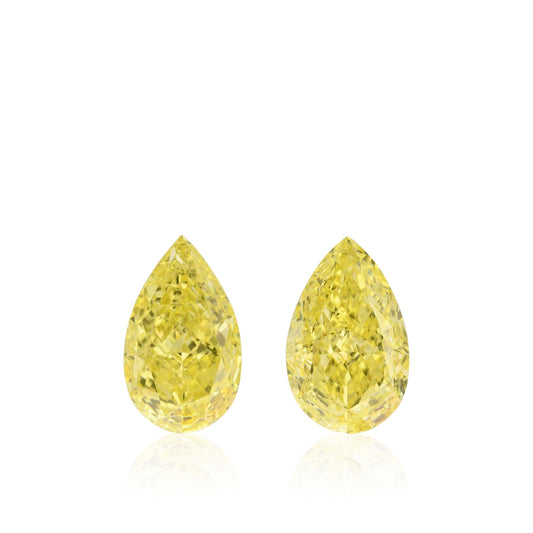 2,19 Karat Fancy Intense Yellow Birnen-Diamanten VS1 GIA