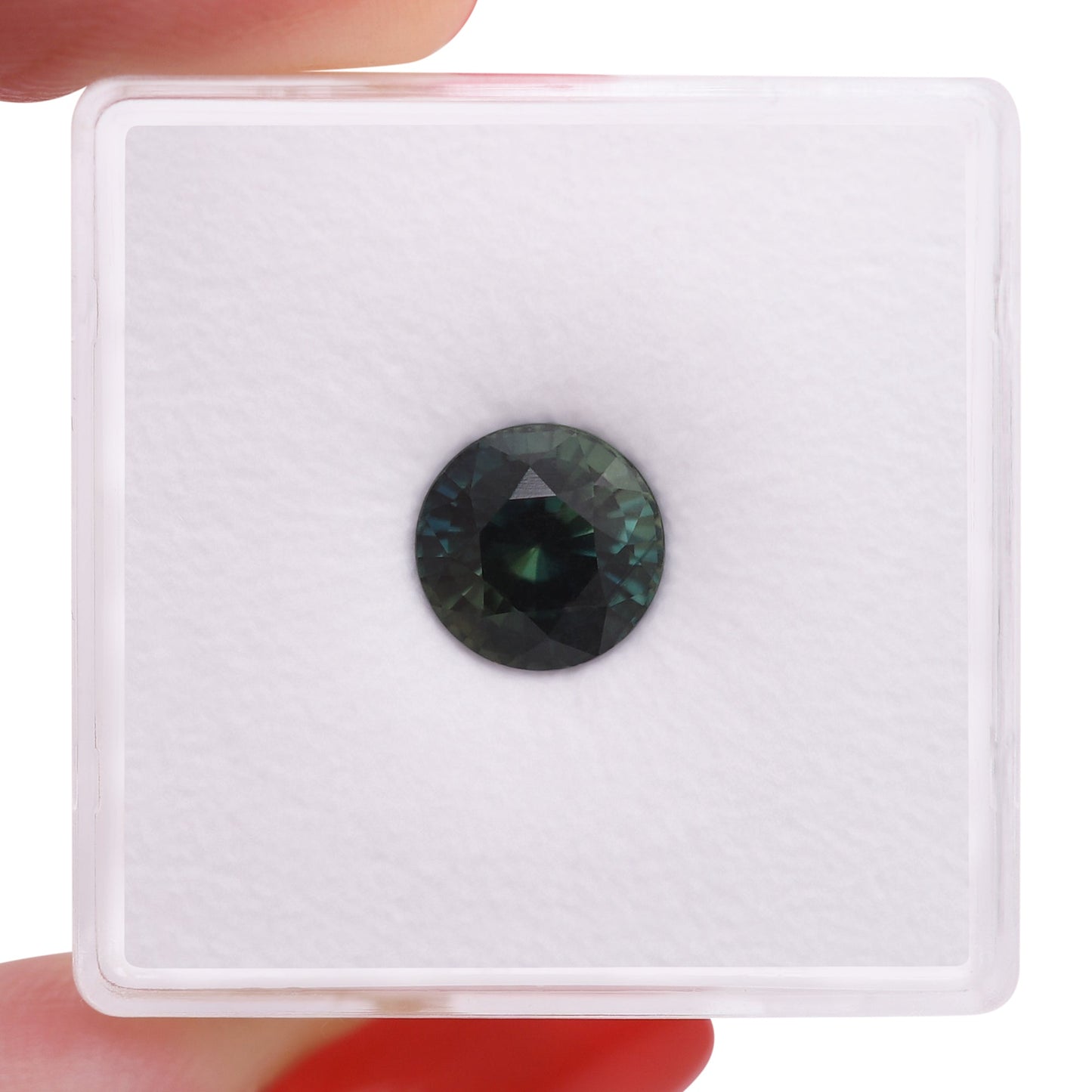 2,20 Karat grüner runder MADAGASCAR-Saphir