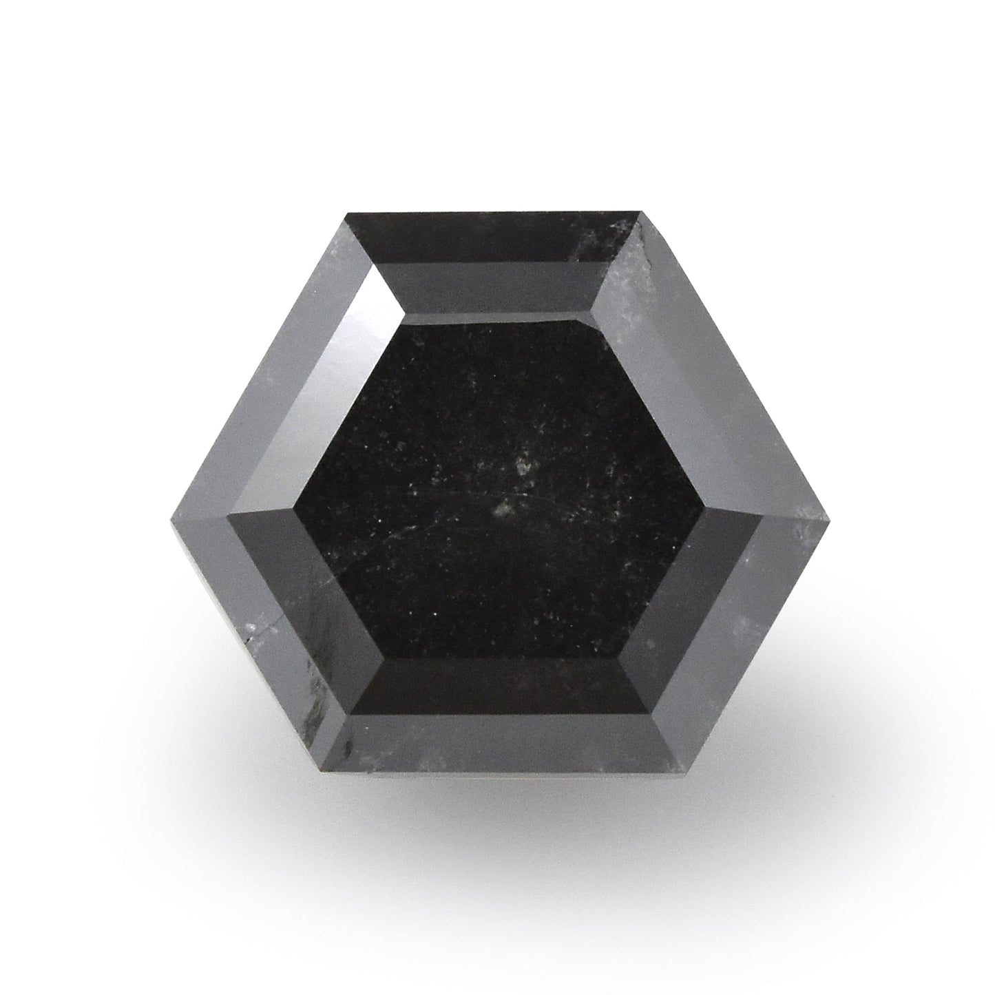 2,22 Karat Fancy Black Hexagonal Diamond GIA