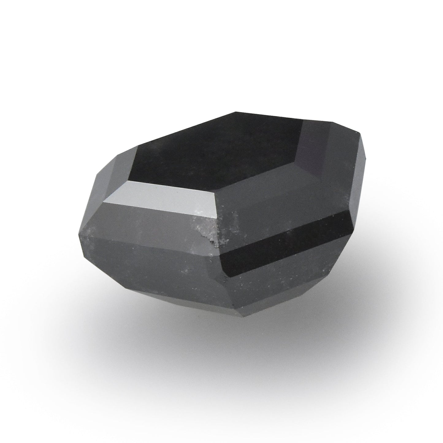 2,22 Karat Fancy Black Hexagonal Diamond GIA