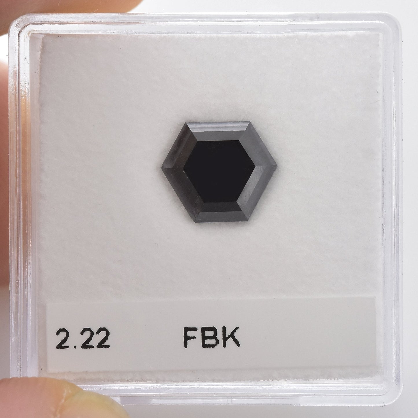 2,22 Karat Fancy Black Hexagonal Diamond GIA