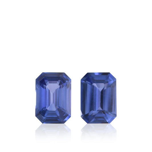 2,25 Karat blaue Smaragd-Saphire aus Sri Lanka (Paar)