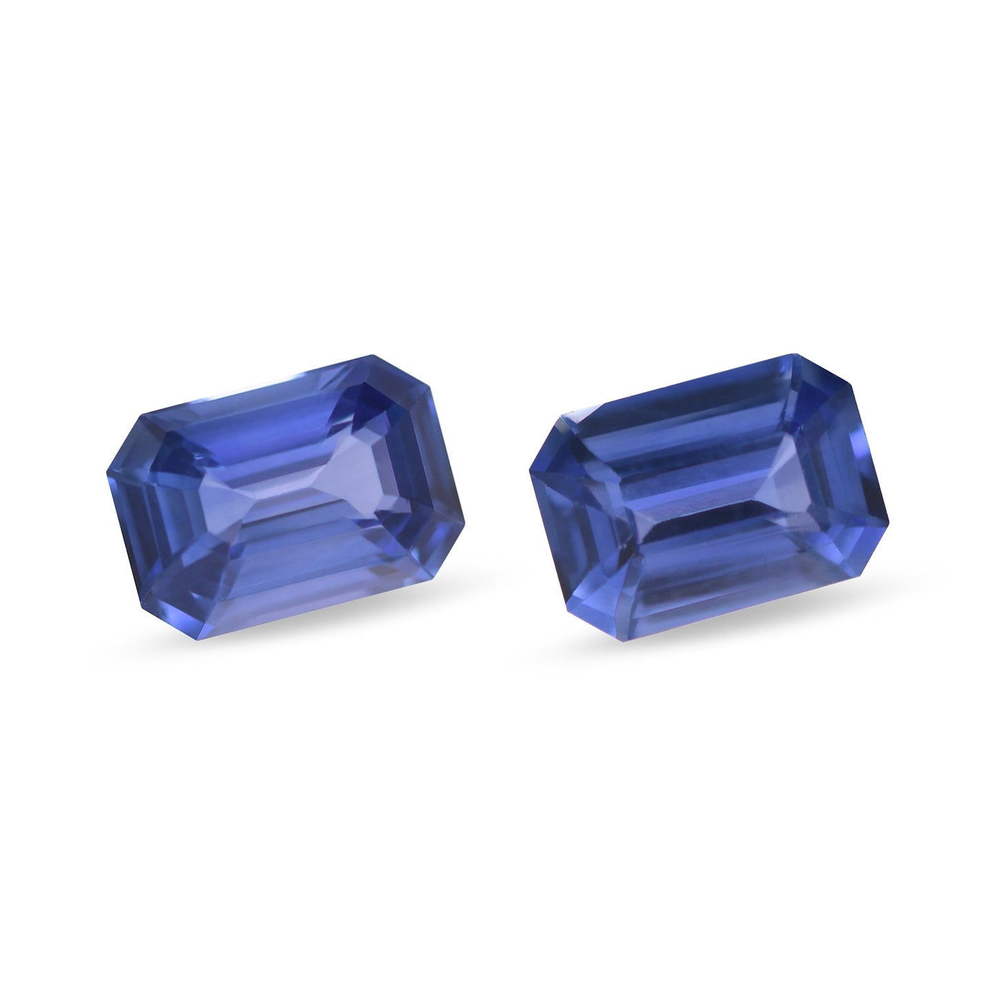 2,25 Karat blaue Smaragd-Saphire aus Sri Lanka (Paar)
