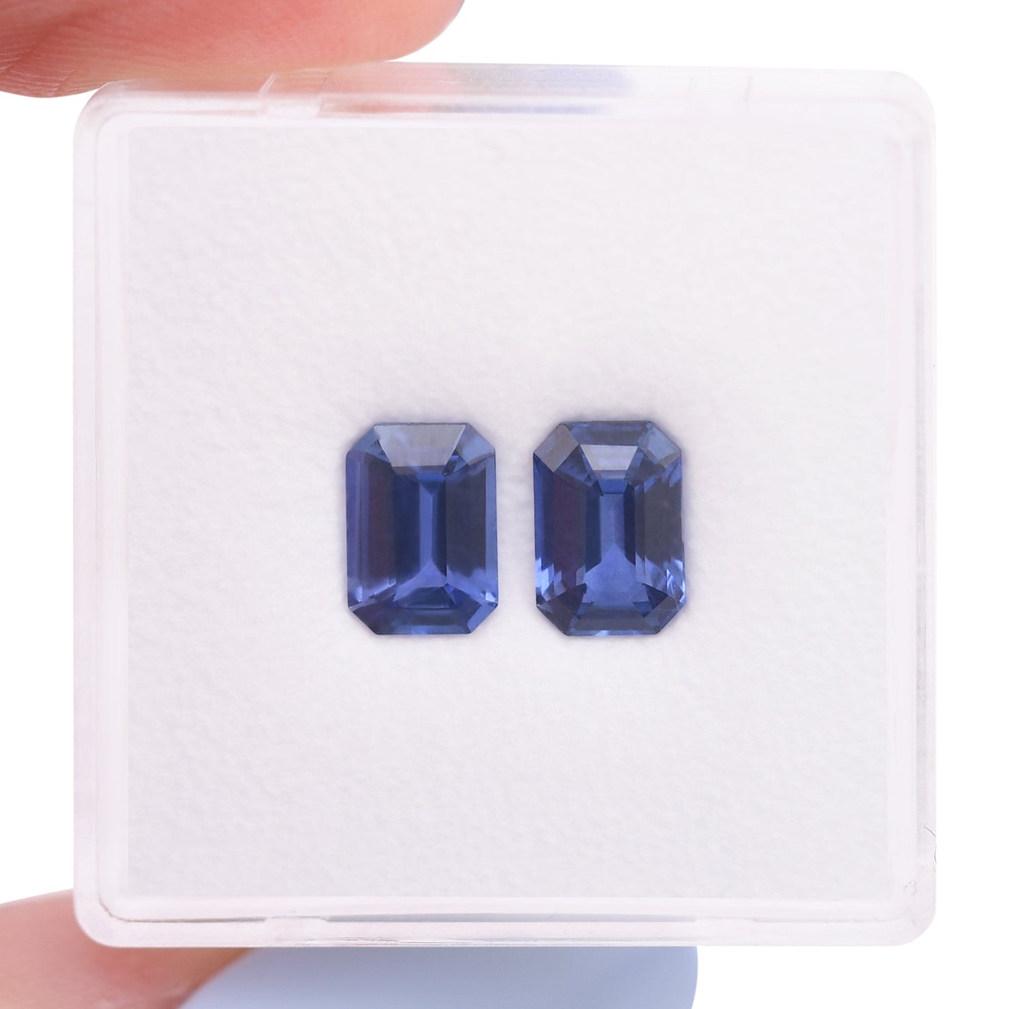 2,25 Karat blaue Smaragd-Saphire aus Sri Lanka (Paar)