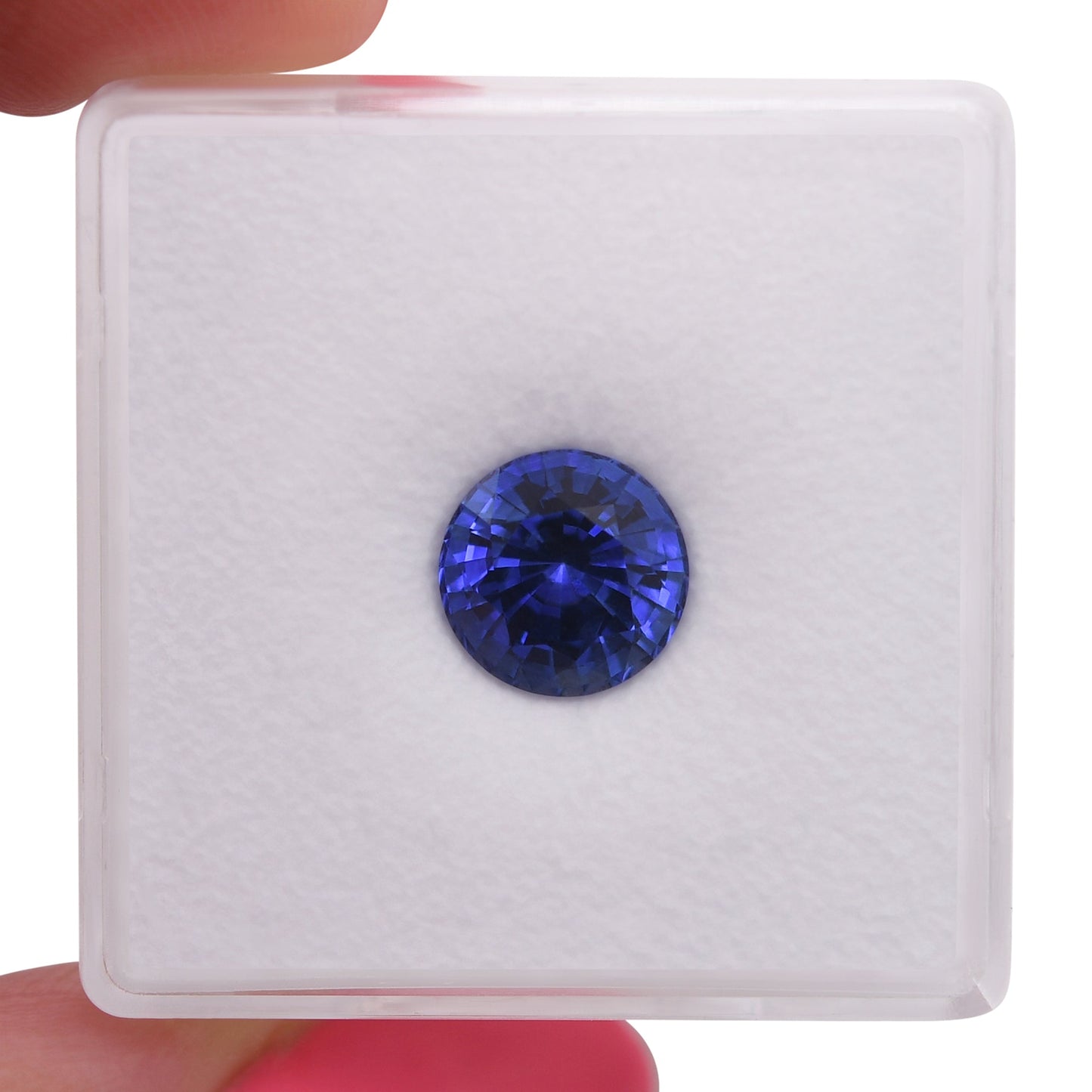 2,27 Karat blauer runder Saphir aus Sri Lanka