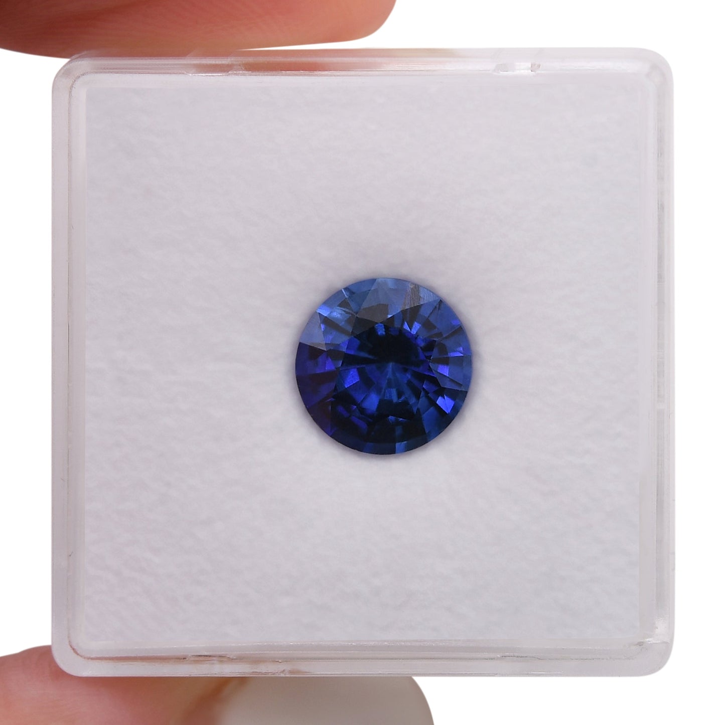 2,36 Karat blauer runder Saphir aus Sri Lanka