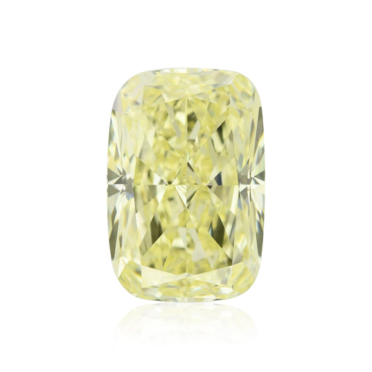 2,37 Karat Fancy Light Yellow Cushion Diamond VVS2 GIA
