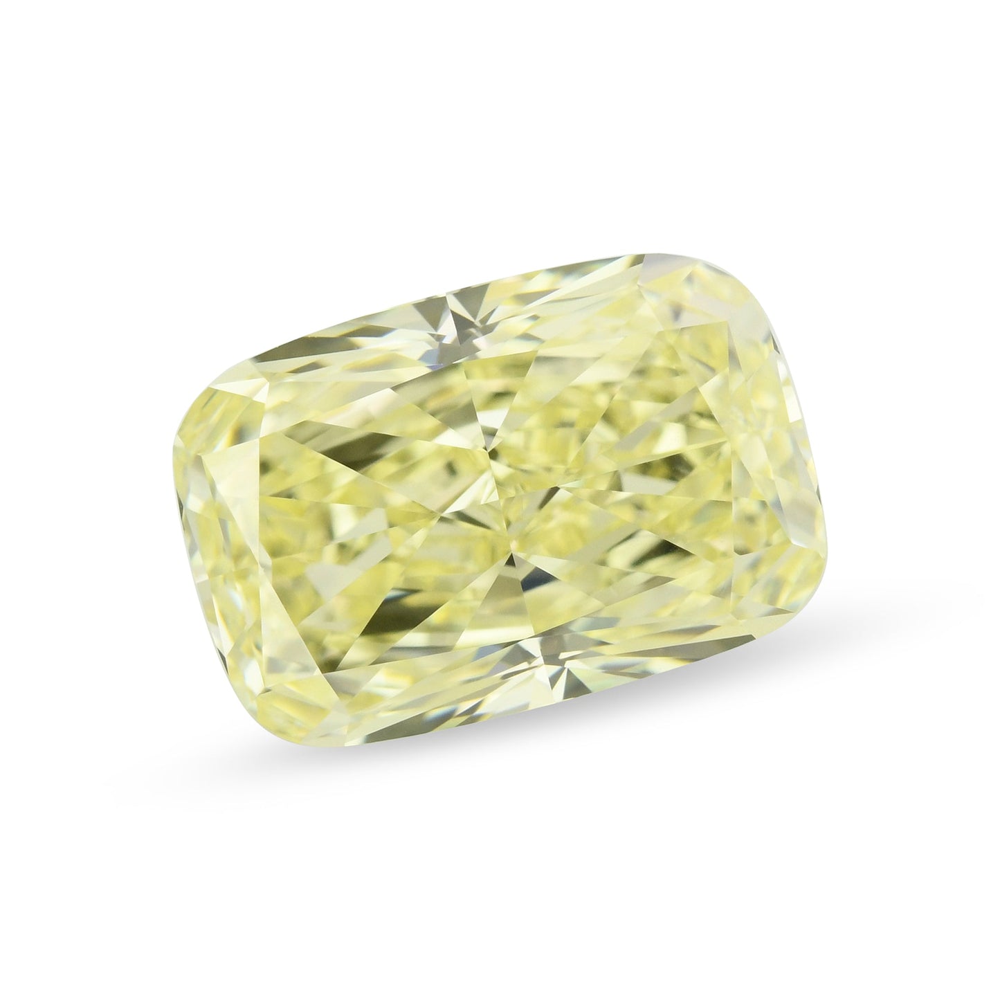 2,37 Karat Fancy Light Yellow Cushion Diamond VVS2 GIA