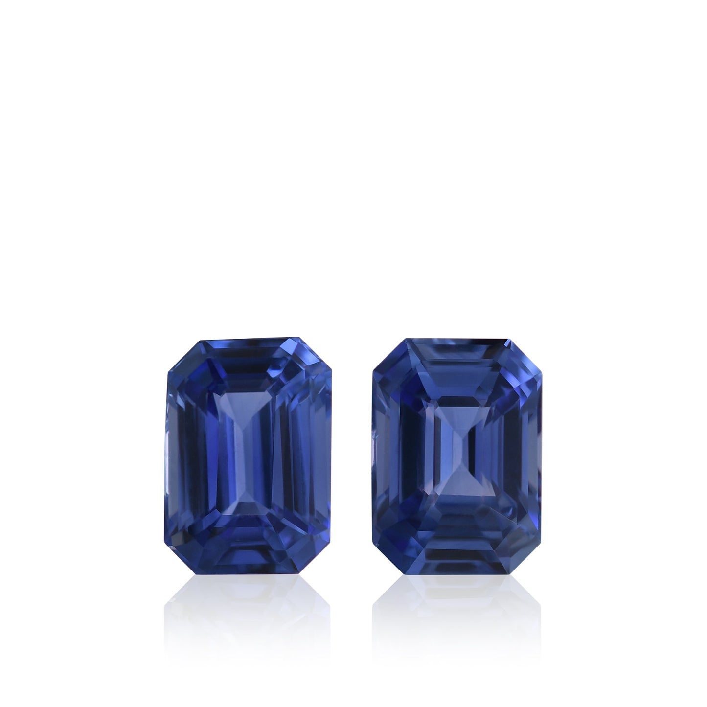 2.42 Carat Blue SRI LANKAN Emerald Sapphires Pair
