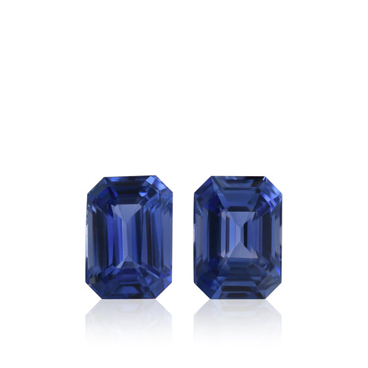 2,42 Karat blaue Smaragd-Saphire aus Sri Lanka (Paar)