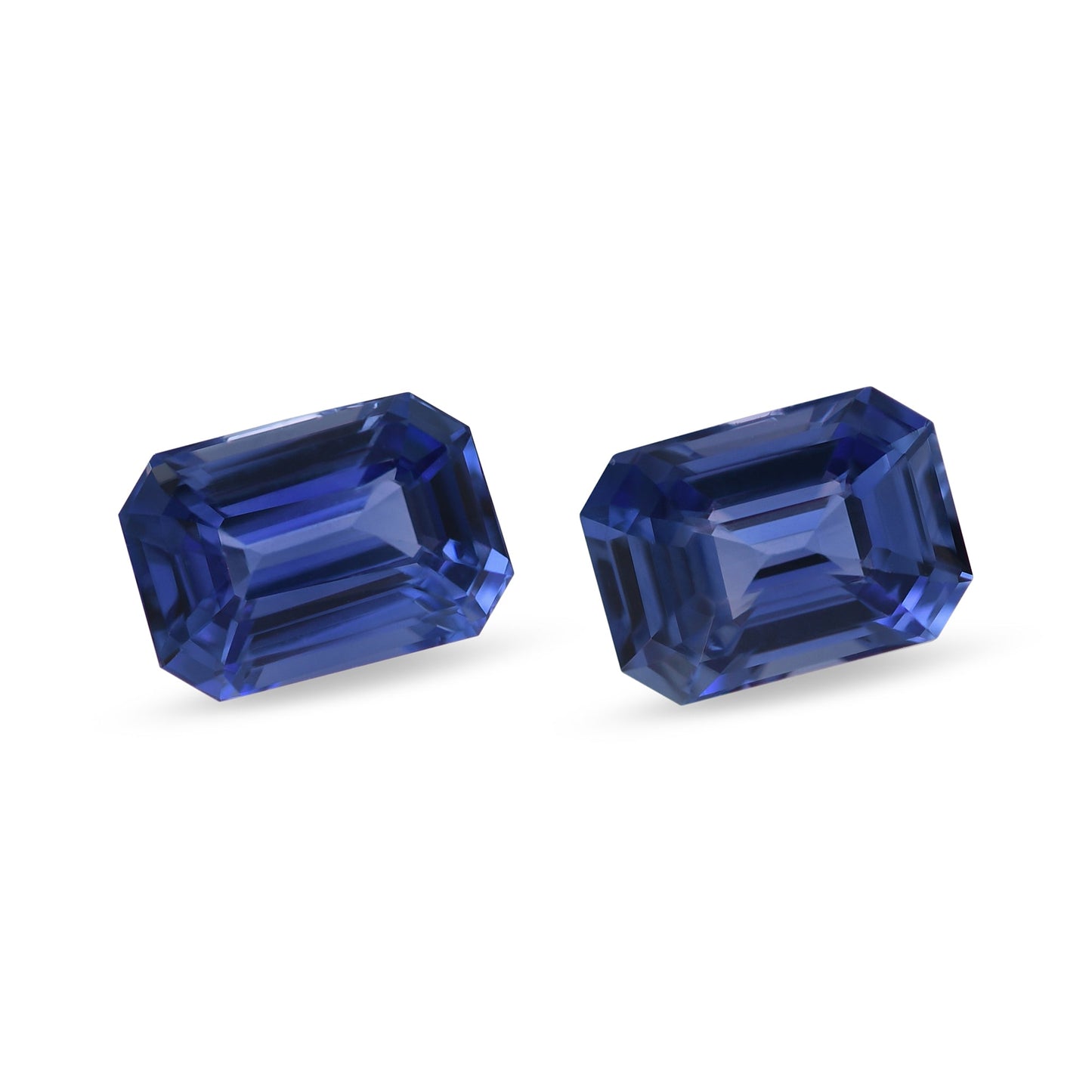 2.42 Carat Blue SRI LANKAN Emerald Sapphires Pair