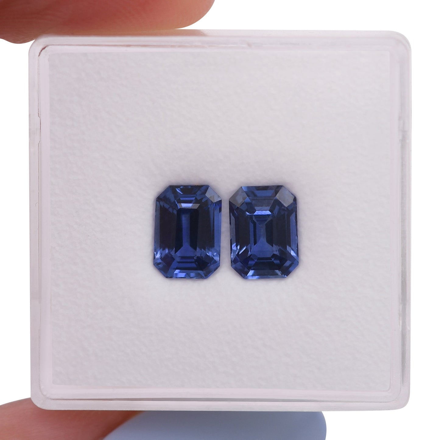 2.42 Carat Blue SRI LANKAN Emerald Sapphires Pair