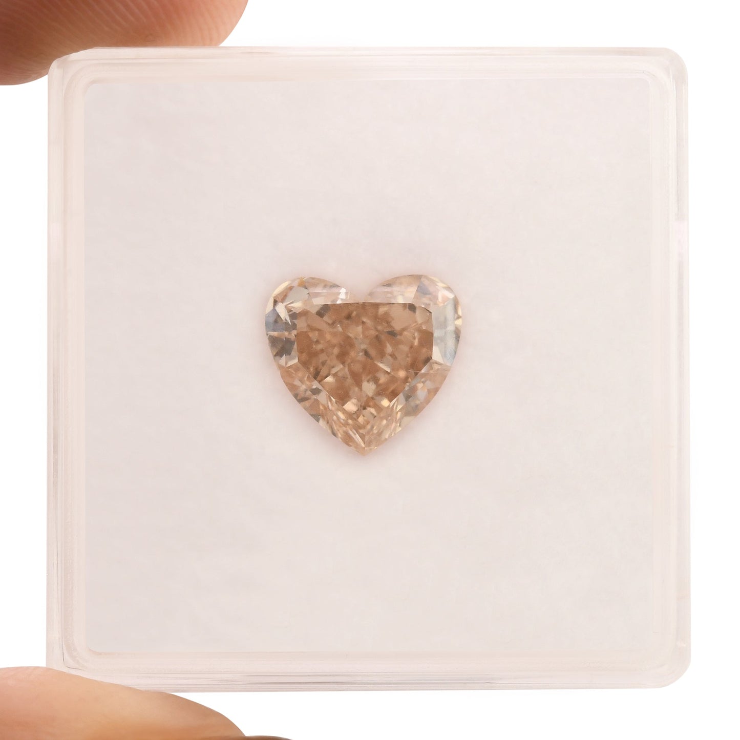 2,43 Karat Fancy Pink Brown Herzförmiger Diamant VVS2 GIA