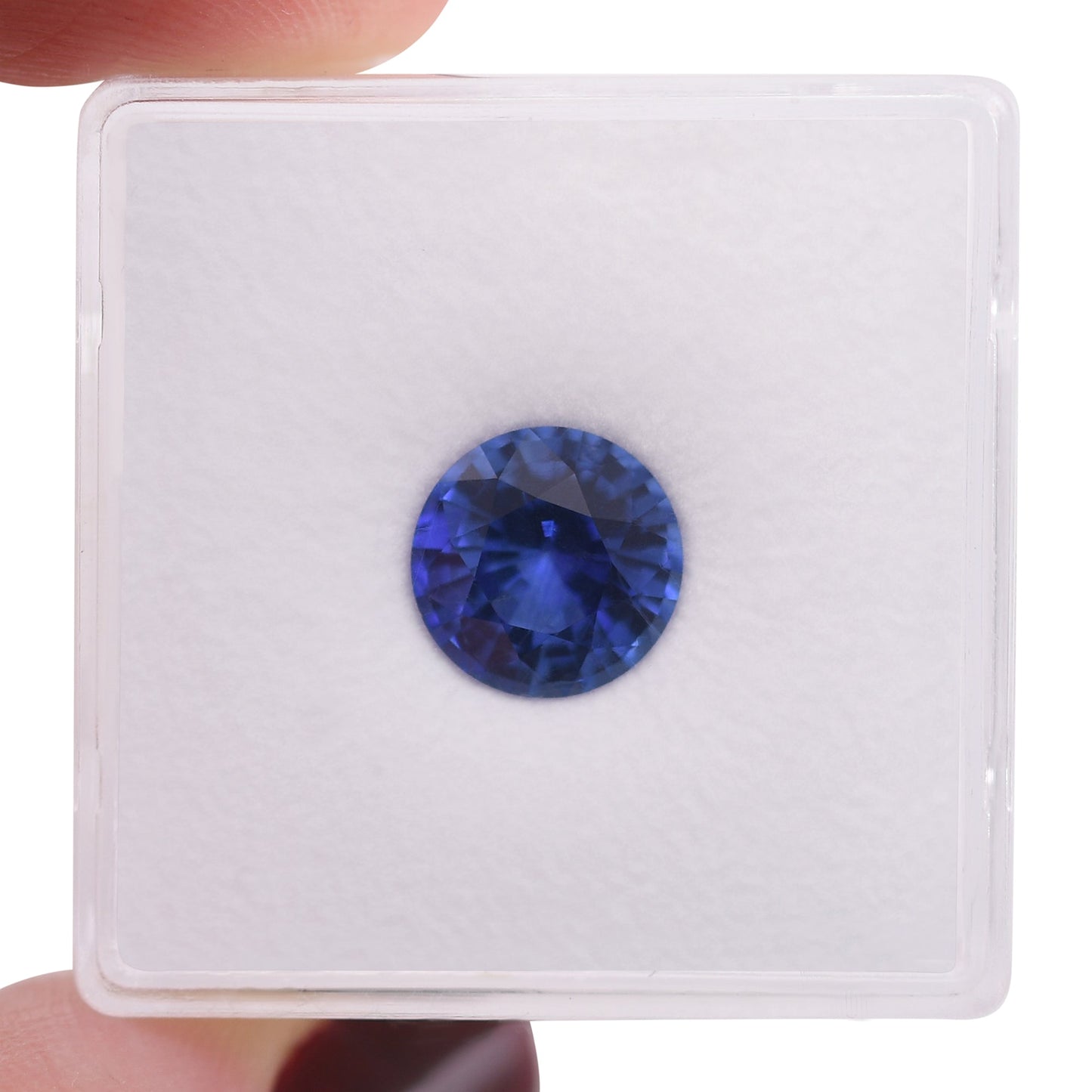 2,43 Karat blauer runder Saphir aus Sri Lanka