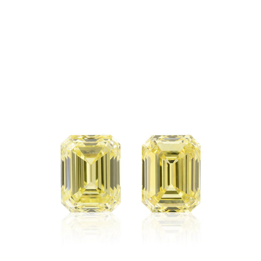 2,46 Karat Fancy Yellow Emerald Diamonds VS2 GIA