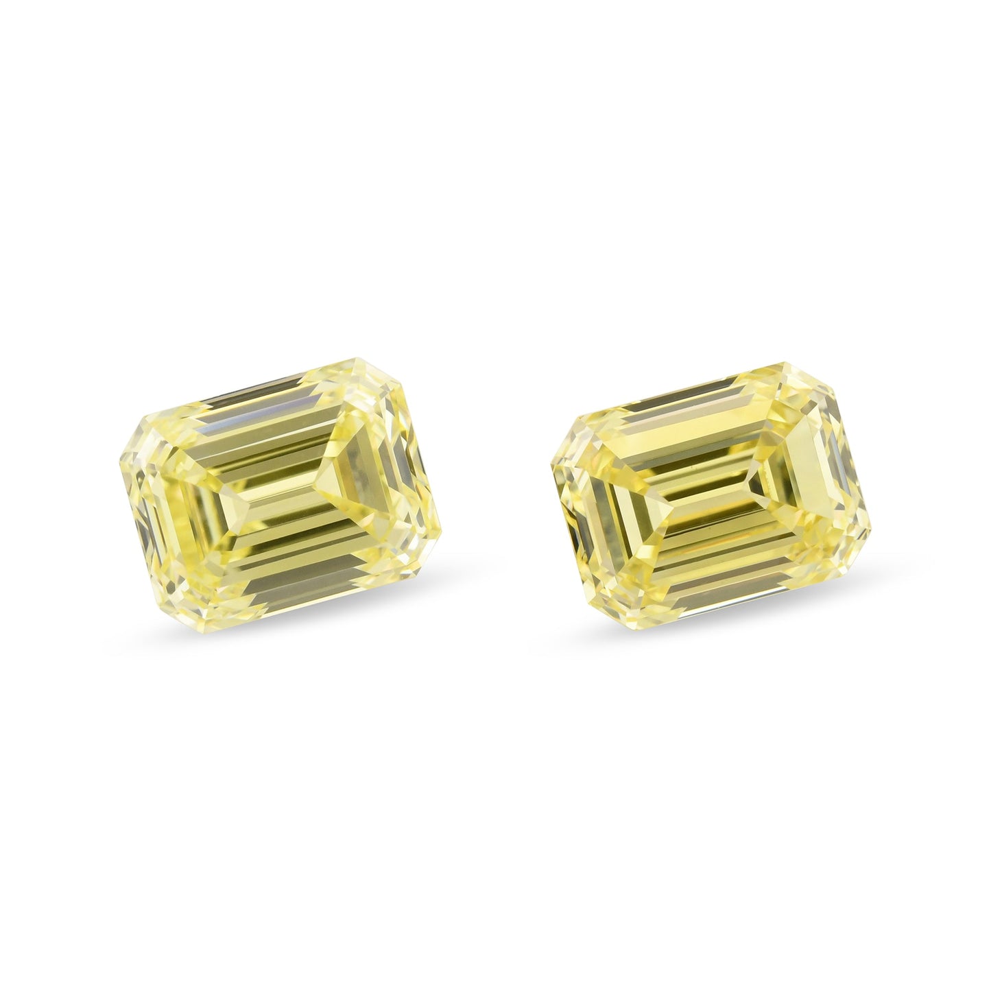 2,46 Karat Fancy Yellow Emerald Diamonds VS2 GIA