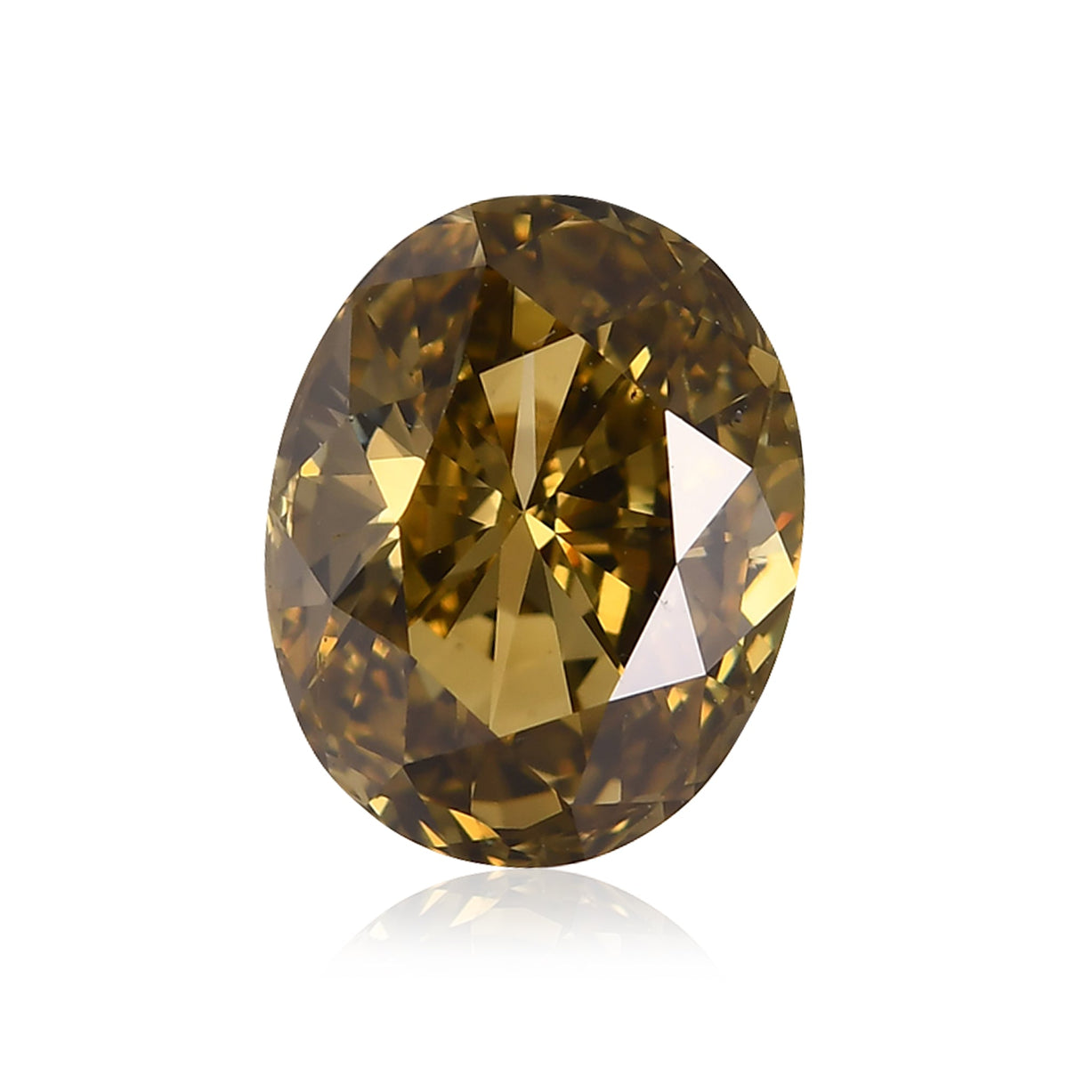 Ovaler Diamant | 2,53 ct | Dunkelbraun-Grünlich-Gelb | SI1 | GIA | Ref. 513887