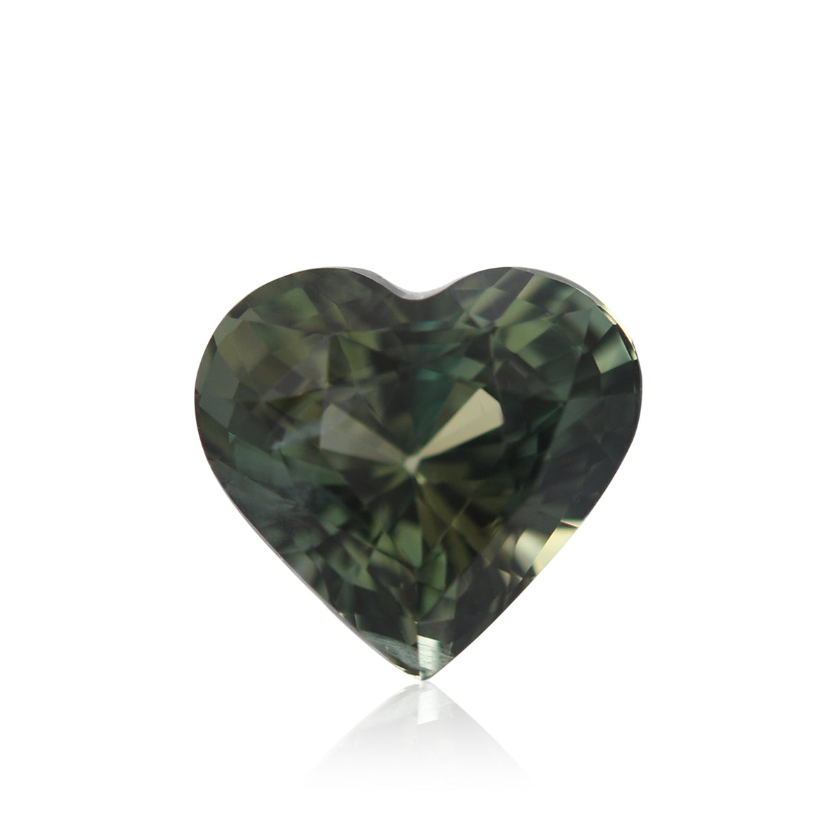 Herzförmiger Saphir | 2,55 ct | Grün | Ref. 718606