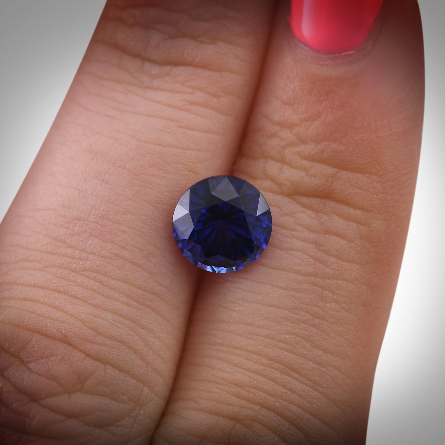 2,64 Karat blauer runder Saphir aus Sri Lanka