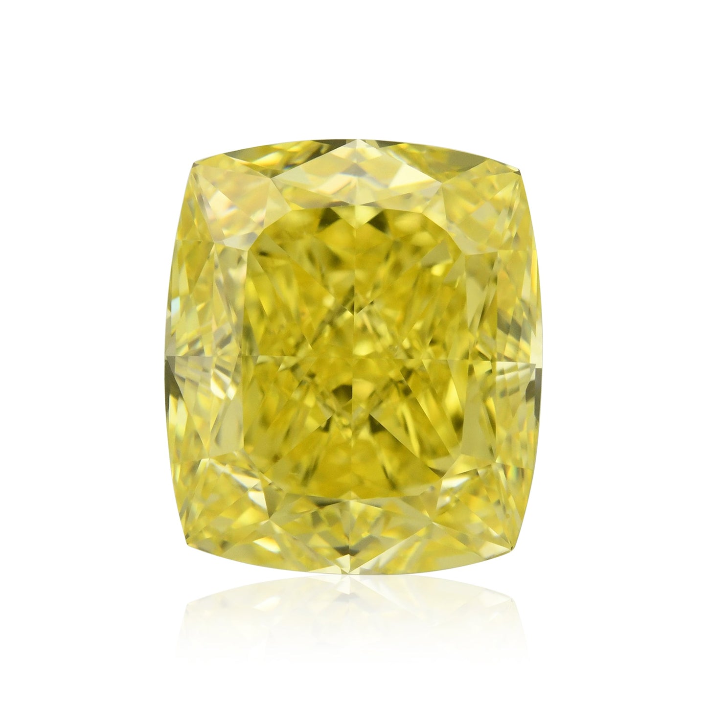 2,81 Karat Fancy Vivid Yellow Cushion Diamond VS2 GIA