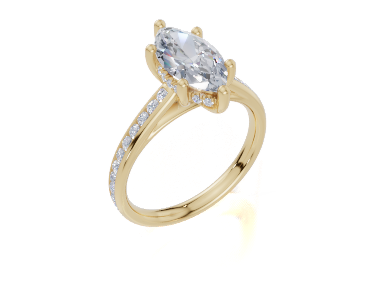 18ct Marquise 1.50Carat D/E/F-LG VS/VVS Cathedral Channel Hidden Halo  Diamond Ring