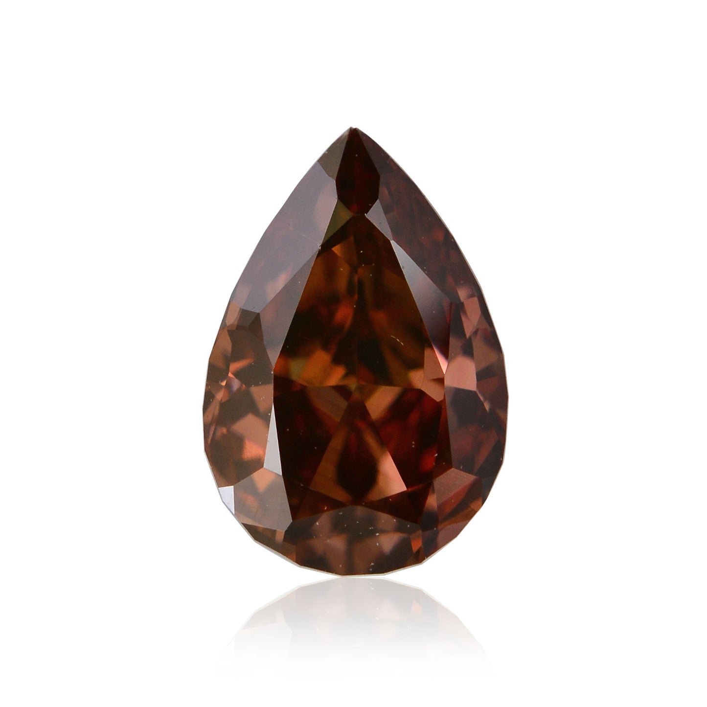 0,46 Karat Fancy Deep Brown Pink Birnenförmiger Diamant SI1 GIA